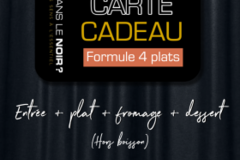 Vente: Carte cadeau Restaurant Dans le Noir - Formule 4 Plats (130€)