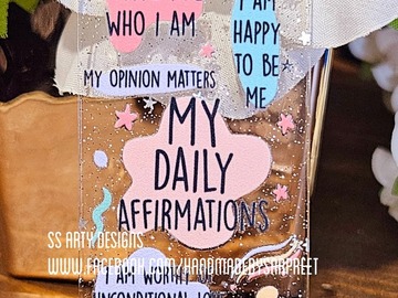 Selling with online payment: My Daily Affirmations 3mm Acrylic Glitter Bookmark