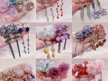 Comprar ahora: 40 Pairs Luxury Vintage Flower Crystal Tassel Earrings