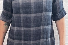 Selling: Round neck check top.  