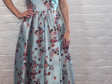 Selling: Light blue embroidered evening dress. 