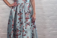 Selling: Light blue embroidered evening dress. 