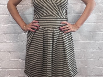 Selling: Grey  and Sliver stripe dress no sleeves.  