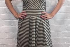 Selling: Grey  and Sliver stripe dress no sleeves.  