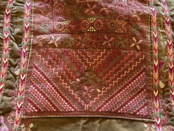 Selling with online payment: Gorgeous Hand Stitched Honey Palestinian Thobe!  Like BRAND NEW 