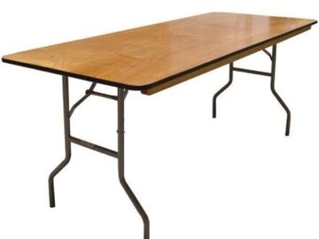 Renting out with online payment: (3) 6' Rectangle Tables - Plastic or Wood