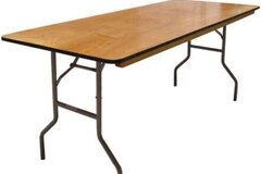 Renting out with online payment: (3) 6' Rectangle Tables - Plastic or Wood