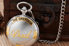 Comprar ahora: 25 Pcs Silver DAD Quartz Pocket Watch Father's Day Best Gift