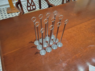 Renting out with online payment: Table Number Holders (Set of 12)