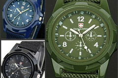 Comprar ahora: 100pcs Fashionable nylon woven strap watch sports military watch