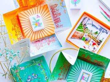  : New! HK Hand-carved Mahjong & City Landscape Illustration 