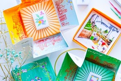  : New! HK Hand-carved Mahjong & City Landscape Illustration 