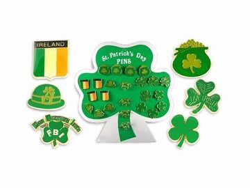Comprar ahora: 	240 pcs- St. Patrick's Day Lapel Pins w/display card- $.40 pcs