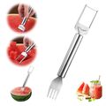 Buy Now: 30pcs - 2-in-1 Stainless Steel Fruit Cutter Watermelon Cutter 