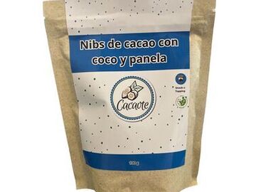Productos: Crujientes nibs de cacao con coco y panela 110g