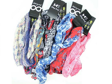 Buy Now: 144x NEW/TAGS WHOLESALE SCARVES - TOTAL ASSORTMENT FASHION LOOP M
