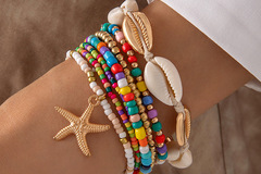 Comprar ahora: 30SETS Bohemian beach shell beaded braided bracelet