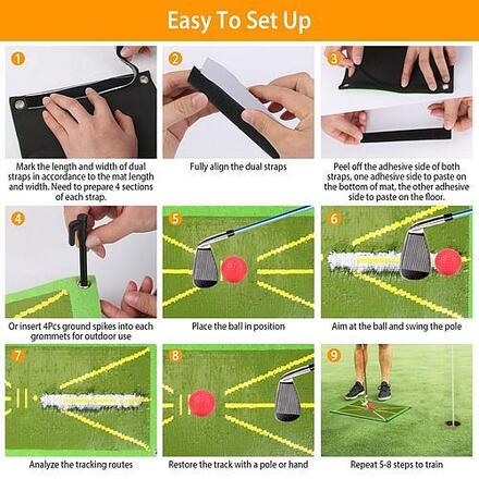 Golf Swing Indoor Outdoor Training Mat