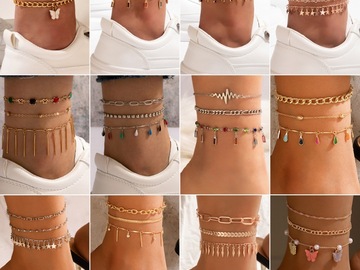Buy Now: 60pcs Boho Anklet Tassel Multi-layered Foot Accessories