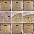 Comprar ahora: 50pcs - Simple cross necklace clavicle chain