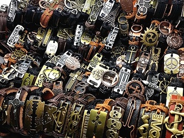 Comprar ahora: 200 Pcs Retro Leather Ethnic Tribal Jewelry Bracelets