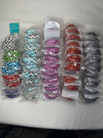 80 pairs Fabric Hoop Earrings