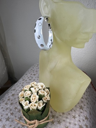 80 pairs Fabric Hoop Earrings