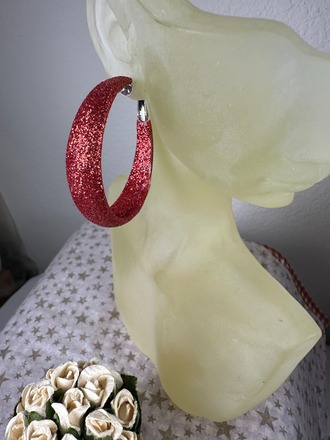 80 pairs Fabric Hoop Earrings