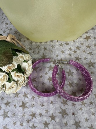 80 pairs Fabric Hoop Earrings