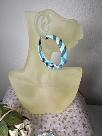 80 pairs Fabric Hoop Earrings