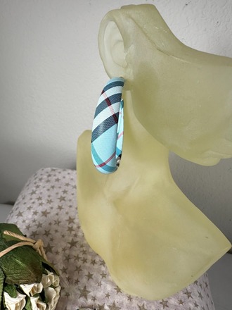 80 pairs Fabric Hoop Earrings