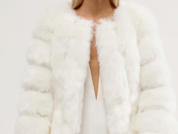 Selling: WEDDING COAT - VEGAN FUR- Amelie George Size M (8-10)