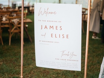Selling: Copper wedding welcome sign 