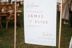 Selling: Copper wedding welcome sign 