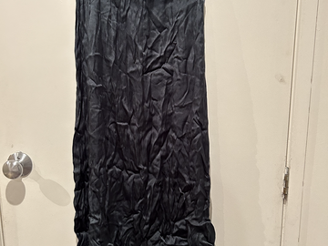 Selling: KS Dark Green Satin Midi Skirt