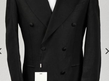 Selling with online payment: Suitsupply Havana Black Pure Linen Tuxedo 