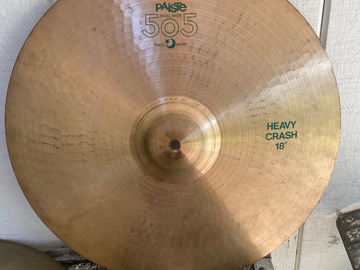 Selling with online payment: Paiste 18" heavy crash Green Label...$280 obo