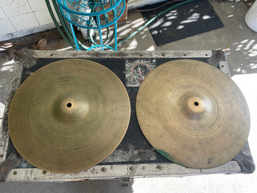 Selling with online payment: Vintage 70s Zildjian 14" hi-hat cymbals