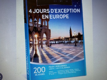 Vente: Coffret Wonderbox "4 jours d'exception en Europe" (449,90€)