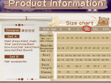 In Search Of: Uwowo Genshin Mona Maid Cosplay Size XL