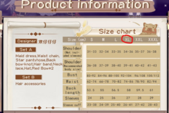 In Search Of: Uwowo Genshin Mona Maid Cosplay Size XL