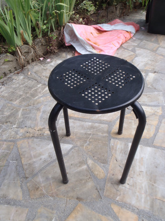 Très belle table bois et métal 