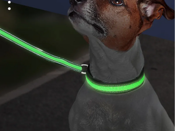 Comprar ahora: Pet Collar Dog LED Luminous Nylon Mesh Type-c Charging Port 
