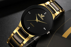 Buy Now: 20 Pieces ORLANDO Brand Men's Luxury Cool Black Gold Watch