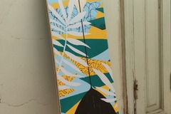 Selling with online payment: Colorful Graphic Longboard Skateboard in Good Condition