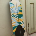 Selling with online payment: Colorful Graphic Longboard Skateboard in Good Condition