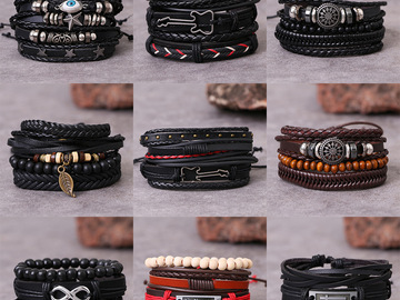Comprar ahora: 45pcs - Retro multi -layer adjustable beaded men's bracelet