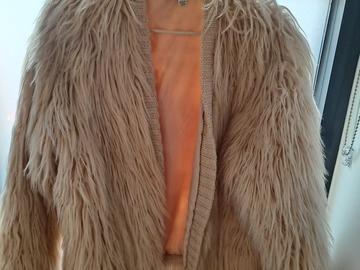 Selling: Size 8 faux fur jacket 