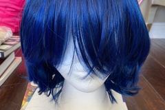 Selling with online payment: Dark blue epic cosplay wig