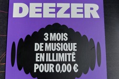 Vente: Carte d'abonnement Deezer 3 mois (54€)
